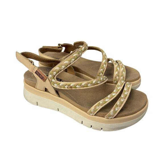 Pikolinos Shoes - Pikolinos Palma Sandals Womens 7 Braided Strappy Platform Ankle Strap Comfort